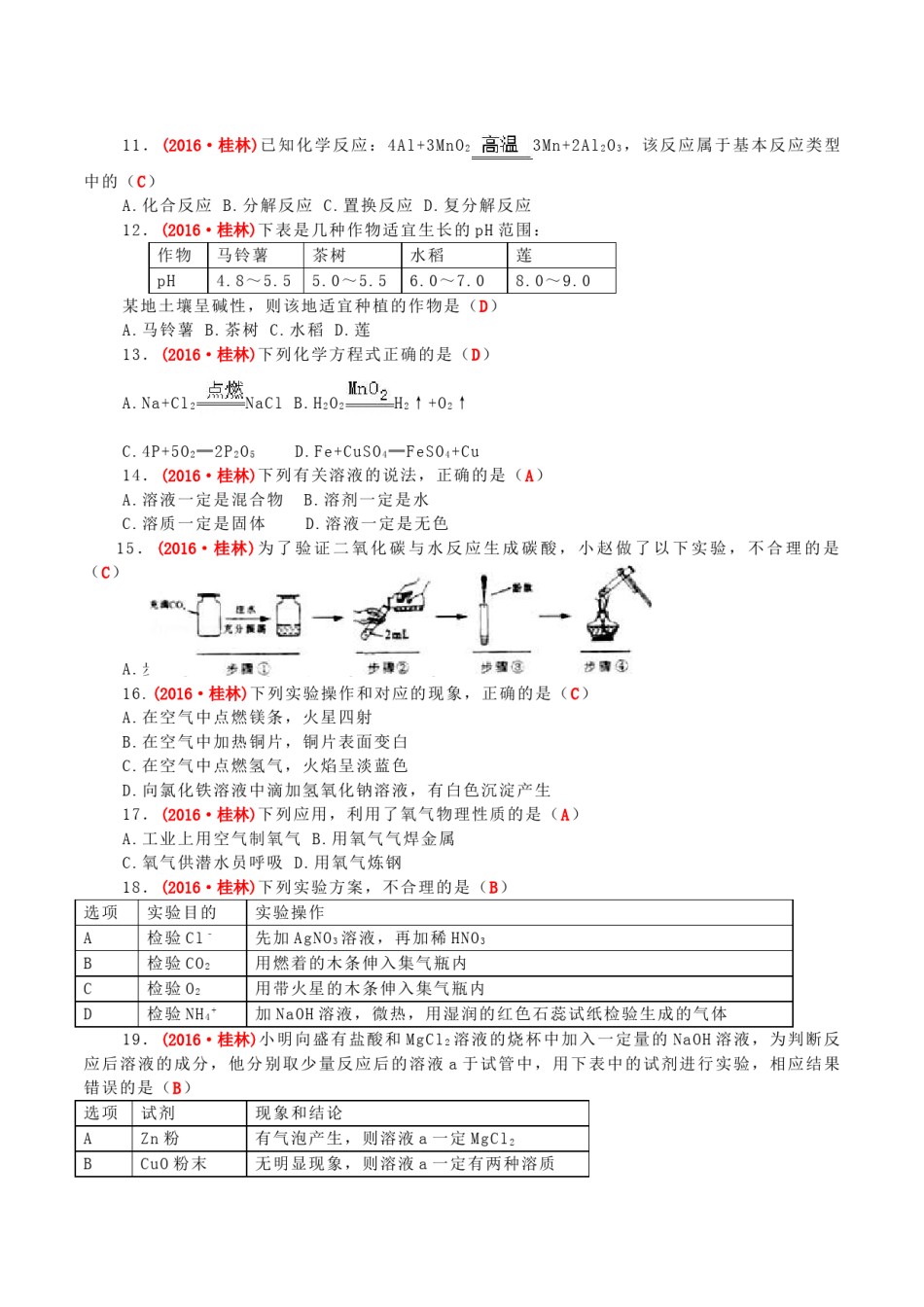 广西桂林市2016年中考化学真题试题（含答案）.DOC_第2页