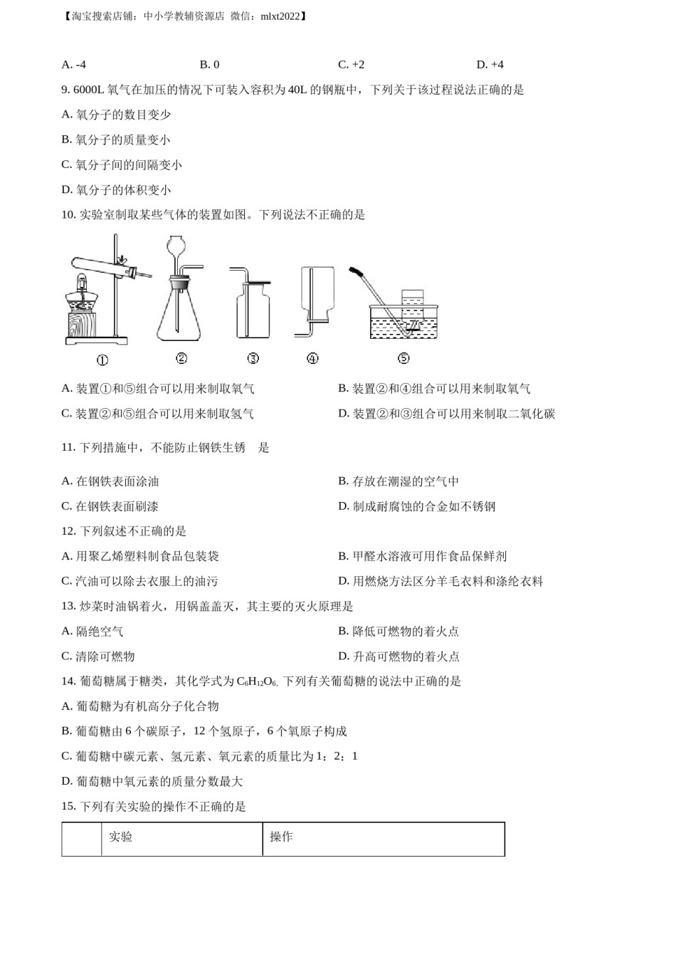 精品解析：2022年江苏省南京市中考化学真题（原卷版）(2).docx_第2页