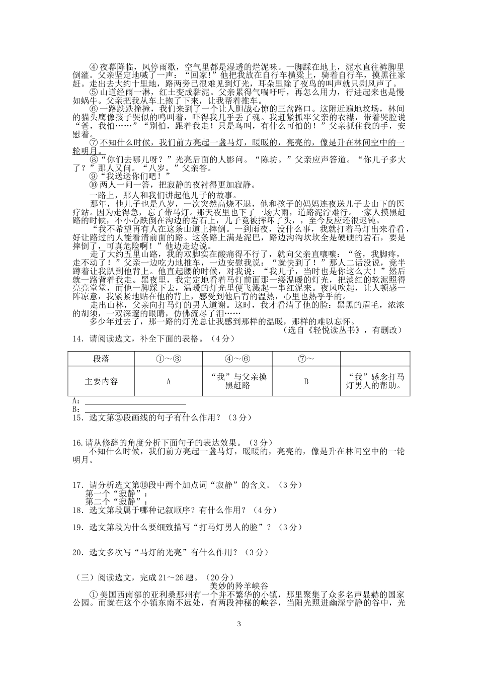 2014年辽宁省沈阳市中考语文试卷及答案.doc_第3页