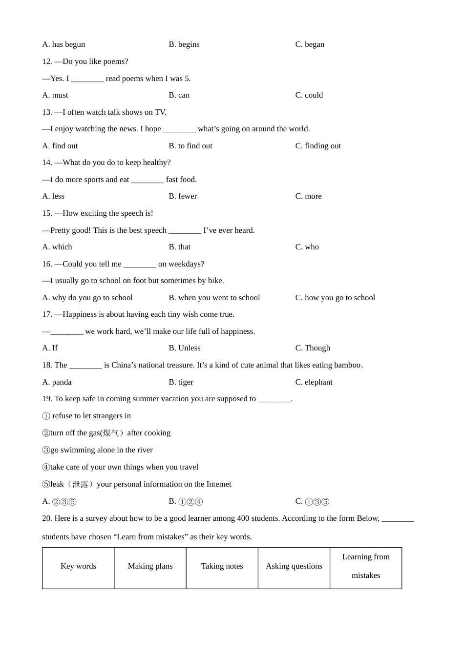 精品解析：2022年黑龙江省哈尔滨市中考英语真题（原卷版）.docx_第2页