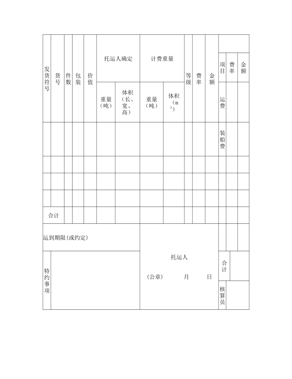 运输合同范本-货物运单（水路）.doc_第2页